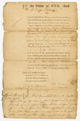 Probated will of John Sloan, 1782