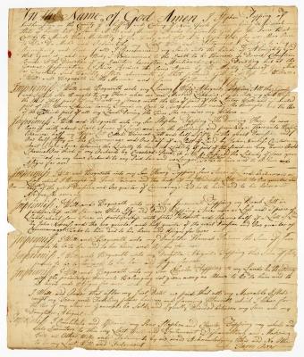 Probated will of Stephen Topping, 1782