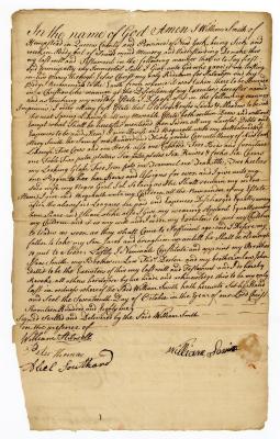 Probated will of William Smith, 1782