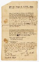 Probated will of John Smith, 1782