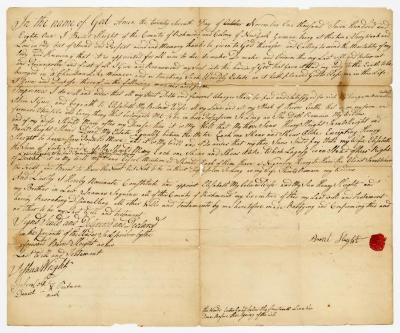 Probated will of Barnt Sleight, 1782