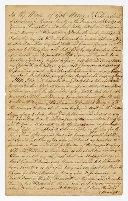 Probated will of Nathan Smith, 1782