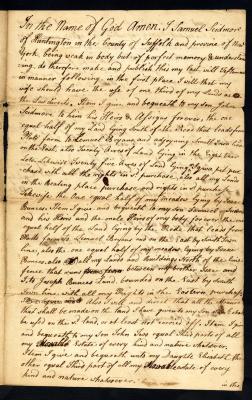 Probated will of Sam Skidmore, 1782