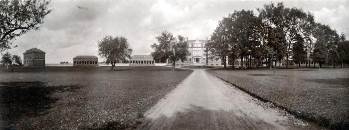 Thomas Indian School Photograph. View of Main Entrance to Thomas Indian School Campus