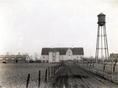 Thomas Indian School. View of Entrance to Farm Buildings and Water Tower