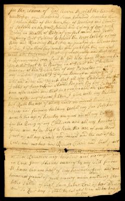 Probated will of Joshua Wood, 1782