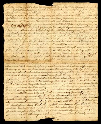 Probated will of Zaccheus Van Dyke, 1782