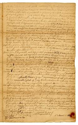 Probated will of Nathaniel Wells, 1782