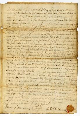Probated will of Abraham Weeks, 1782