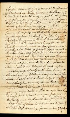 Probated will of Paul Vandervoort, 1782