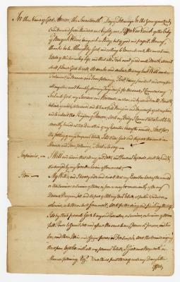 Probated will of Effe Van Varick, 1782