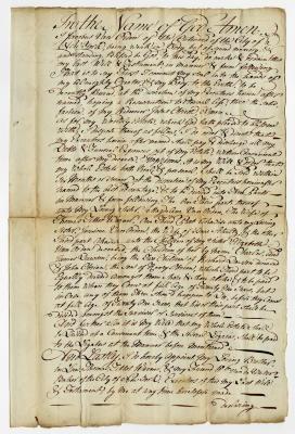 Probated will of Jacobus Van Norden, 1782