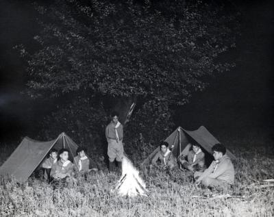 Thomas Indian School Photograph,  Boy Scouts Camping