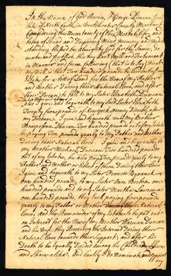 Probated will of George Duncan, 1783