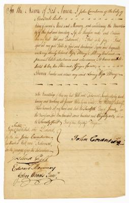 Probated will of John Covenhoven, 1783