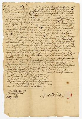 Probated will of Richard Wooley, 1782