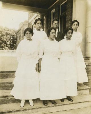 Thomas Indian School Photograph. Group Portrait of Student Graduates