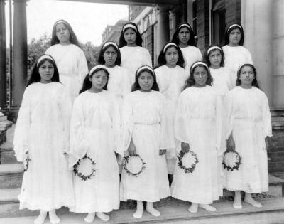 Thomas Indian School Photograph, Group Portrait of  female Graduates