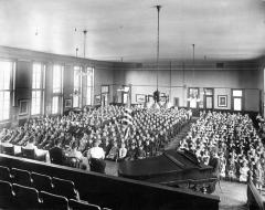 Grammar Assembly - Trinity School. New Rochelle, NY., ca 1915.