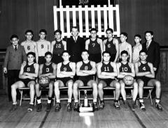 Thomas Indian School Photograph.  Boy's Championship League Basketball Team