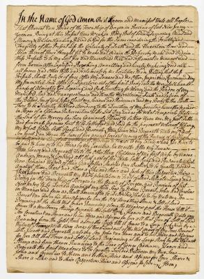 Probated will of Barent Van Horn, 1779