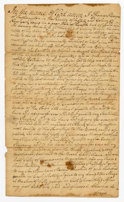 Probated will of Thomas Stevens, 1779