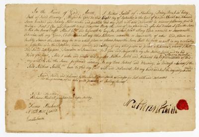 Probated will of Nathan Smith, 1779