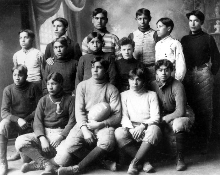 Thomas Indian School Photograph. 1901 Football Team