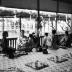 Tea House and Japanese Women, Kameido Park. Tokyo, Japan