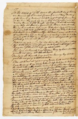Probated will of Henry Butler, 1780