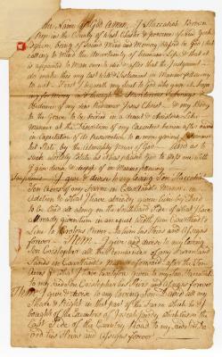 Probated will of Haccaliah Brown, 1780