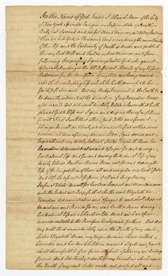 Probated will of Blanche Beau, 1780