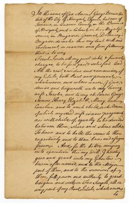 Probated will of George Brewerton, 1780