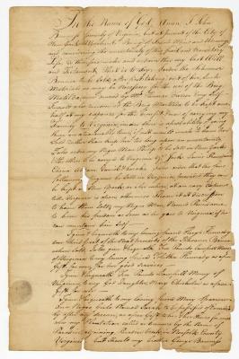 Probated will of John Bouiness, 1780
