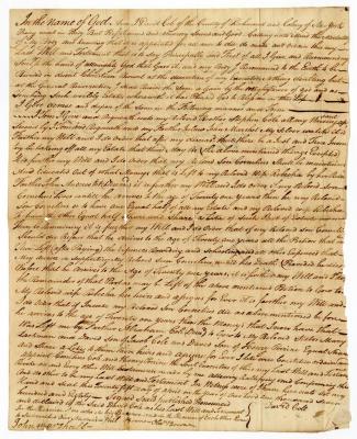 Probated will of David Cole, 1780