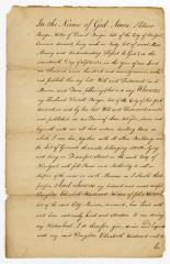 Probated will of Eleanor Burger, 1780