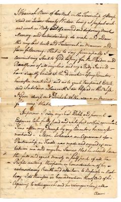 Probated will of Hannah Burr, 1780