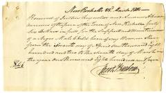 Payments for child named George born to enslaved persons in New Rochelle, March 23, 1803