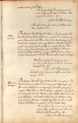 Confirmation of letters patents issued to Pieter Tamboer and Francisco Cartagena