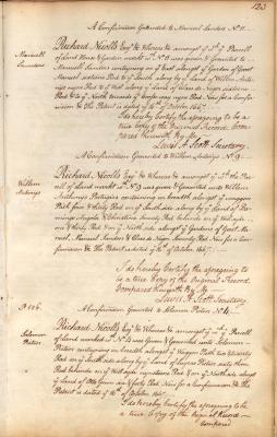 Confirmation of letters patent issued to Solomon Pieters