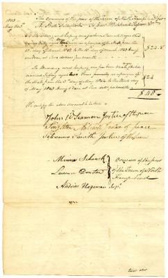 Payment for children born to enslaved persons in North Hempstead, September 5, 1803
