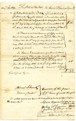 Payment for children born to enslaved persons in North Hempstead, November 7, 1804