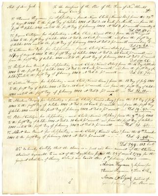 Payments for children born to enslaved persons in New Utrecht, February 13, 1802