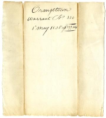Payment for children born to enslaved persons in Orangetown, May 8, 1805
