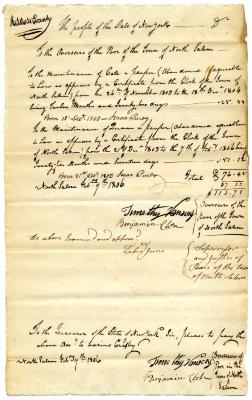 Payment for children born to enslaved persons in North Salem, February 7, 1806