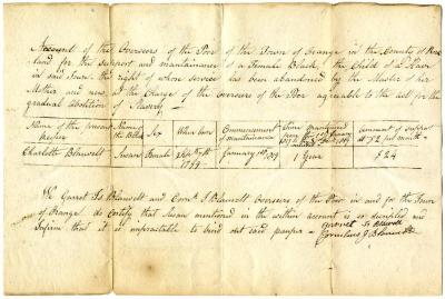 Payment for children born to enslaved persons in Orangetown, February 29, 1820