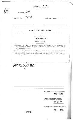 NYS Bill and Veto Jackets: 2020, Chapter 23