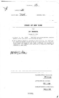 NYS Bill and Veto Jackets: 2020, Chapter 15