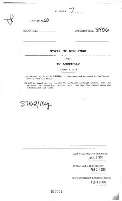 NYS Bill and Veto Jackets: 2020, Chapter 7