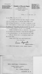 War Relief Letter